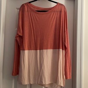 Two tone long sleeve shirt